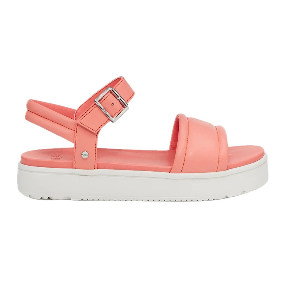 UGG Coral Pink Platform Slide Sandals